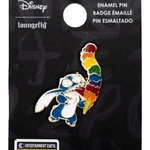 Stitch Ice Cream Pride Pin Made by Loungefly, Rainbow Disney Pin for Lanyard